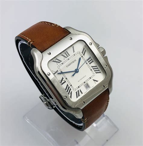 cartier santos stainless|cartier santos automatic large.